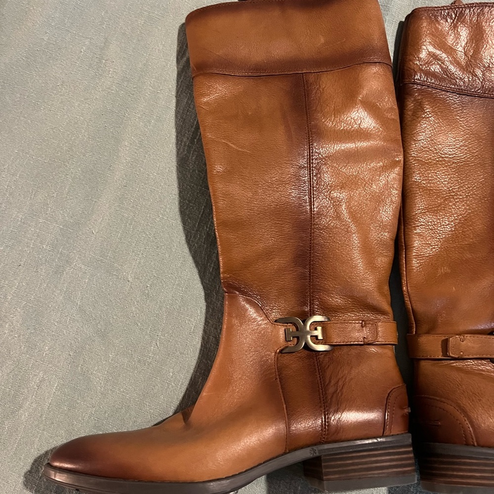 Sam Edelman brand new knee high brown leather riding boots